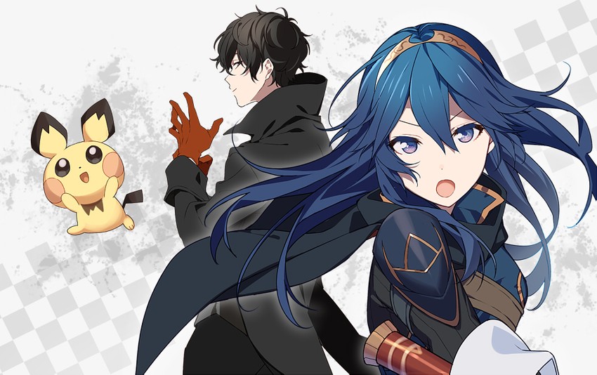 lucina, amamiya ren, pichu, and joker (pokemon and 5 more) drawn by ryon_(ryonhei)