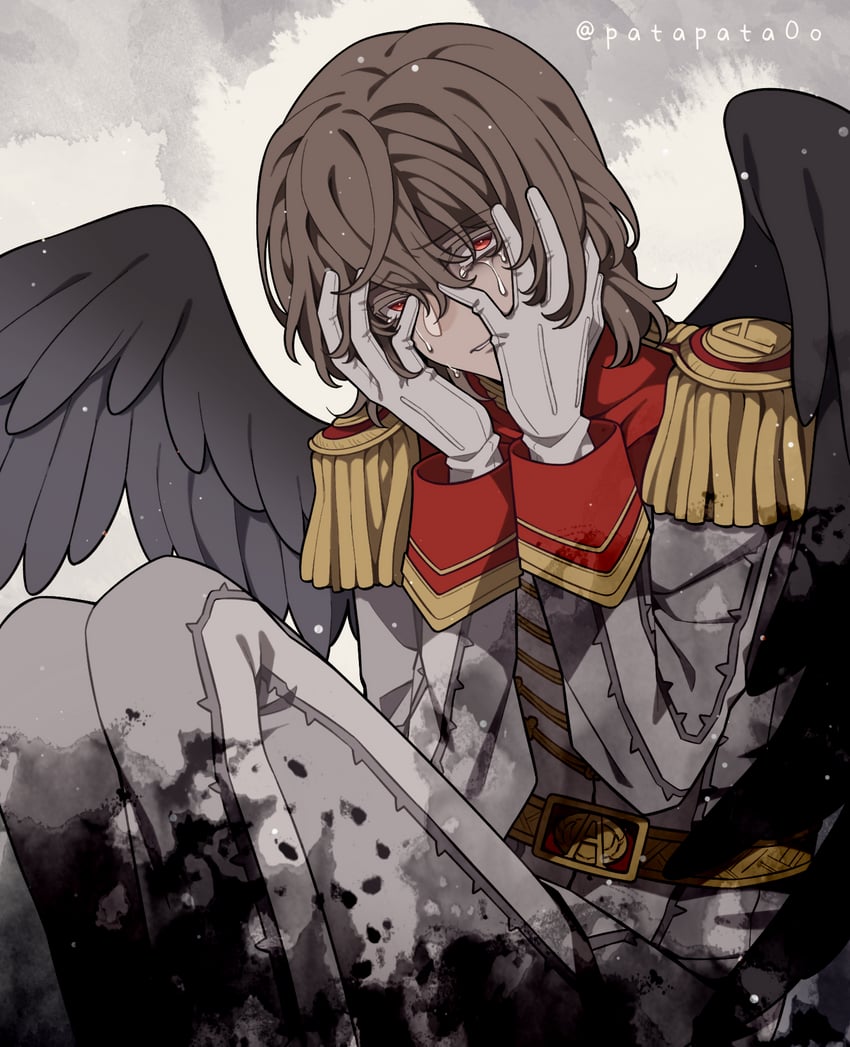 akechi gorou and crow (persona and 1 more) drawn by zozakura
