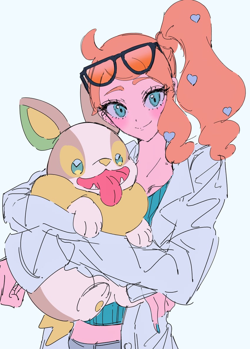 sonia and yamper (pokemon and 1 more) drawn by najuco_(naju0517)