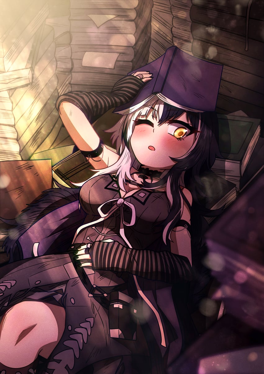 shiori novella (hololive and 1 more) drawn by ddolbang
