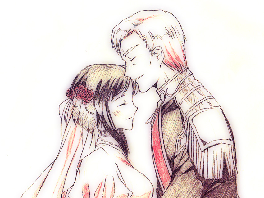 cornelius lutz and klara (ginga eiyuu densetsu) drawn by sasachin_(k+w)