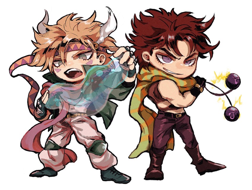 joseph joestar and caesar anthonio zeppeli (jojo no kimyou na bouken and 1 more) drawn by 2345ooo