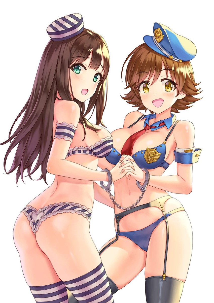 shibuya rin and honda mio (idolmaster and 1 more) drawn by hamahama