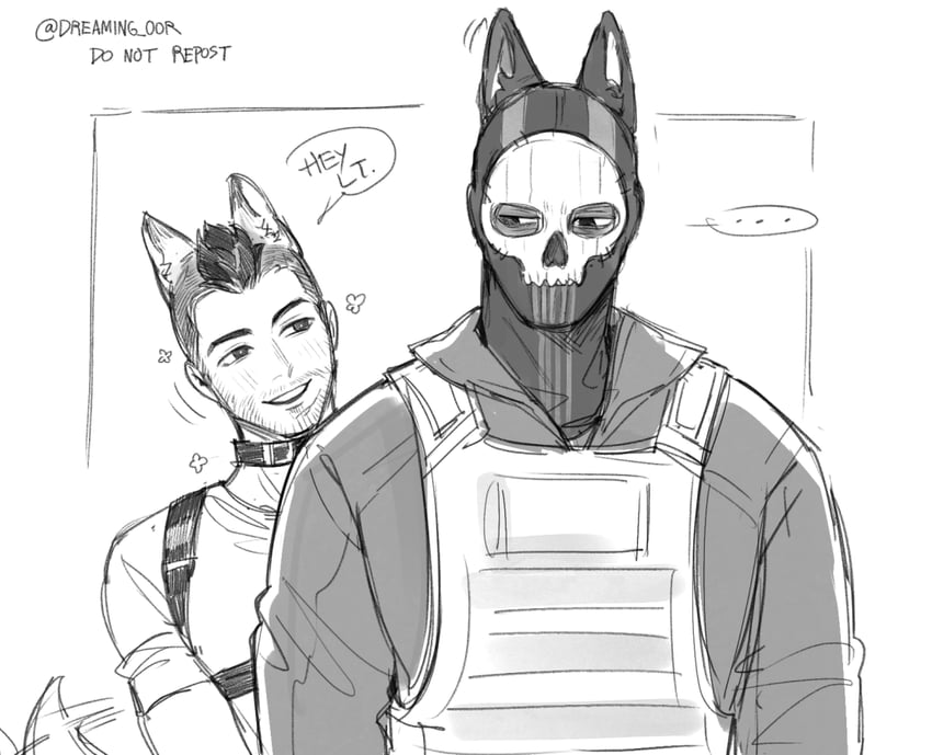 ghost and soap (call of duty and 1 more) drawn by dreaming_oor