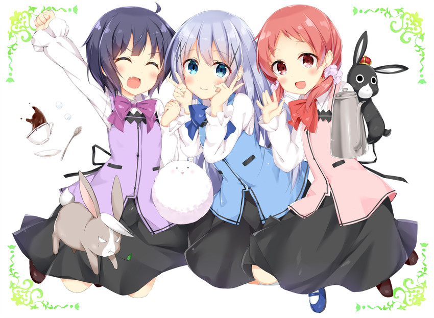 kafuu chino, tippy, jouga maya, natsu megumi, anko, and 1 more (gochuumon wa usagi desu ka?) drawn by blue_gk
