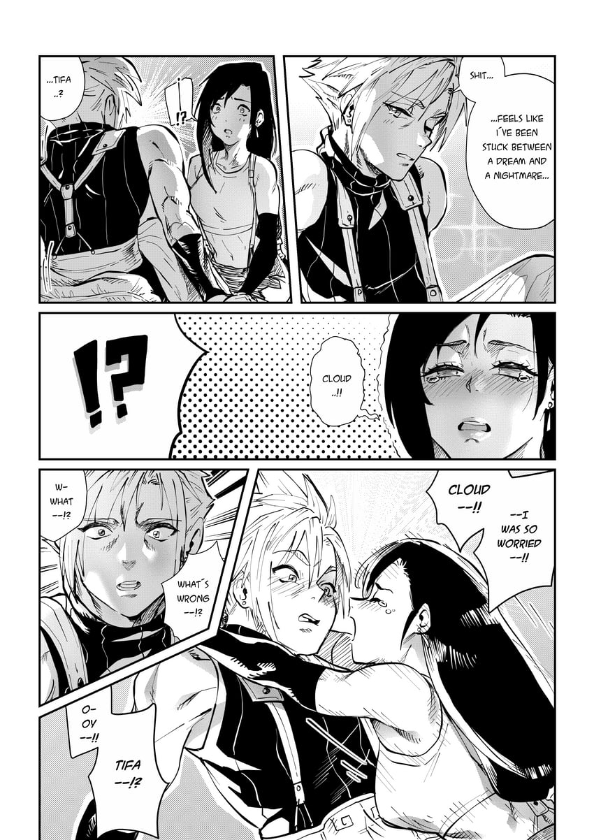 tifa lockhart and cloud strife (final fantasy and 1 more) drawn by aarokira