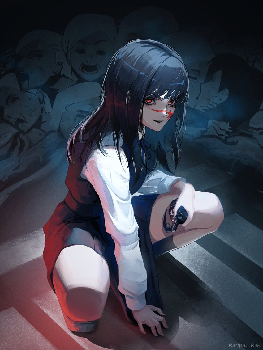 yoru and mitaka asa (chainsaw man) drawn by rasipan