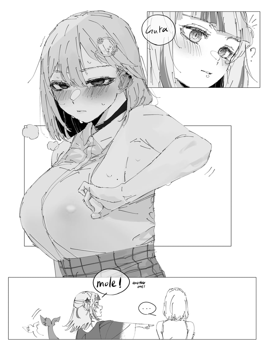 gawr gura and watson amelia (hololive and 1 more) drawn by carrot_011