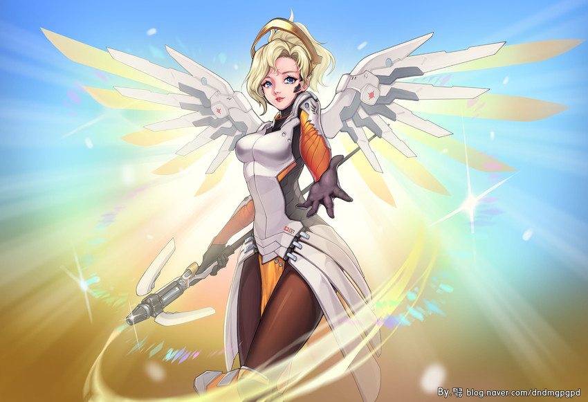 mercy (overwatch and 1 more) drawn by dduck_kong