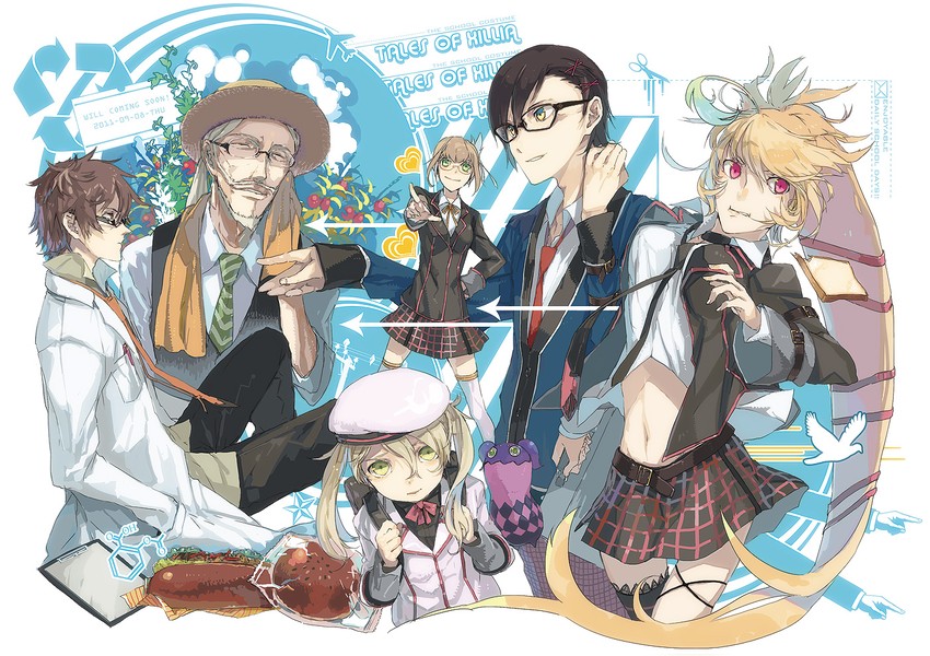 milla maxwell, jude mathis, elize lutus, teepo, leia rolando, and 2 more (tales of and 1 more) drawn by rikuhara_mitsuji