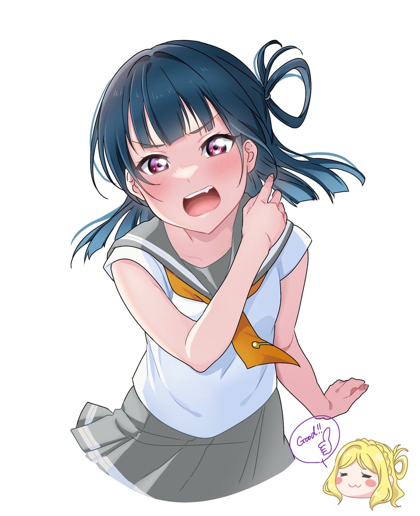 tsushima yoshiko and ohara mari (love live! and 1 more) drawn by mei_hinamatsu