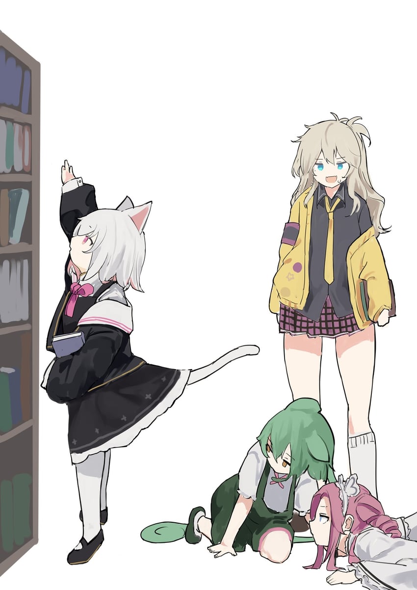 zundamon, kasukabe tsumugi, shikoku metan, and sayo (voicevox) drawn by pocche-ex
