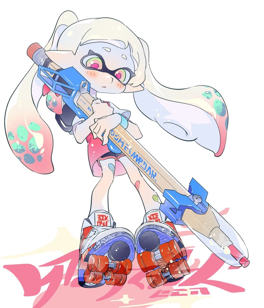 inkling player character and inkling girl (splatoon and 1 more) drawn by himiko0025