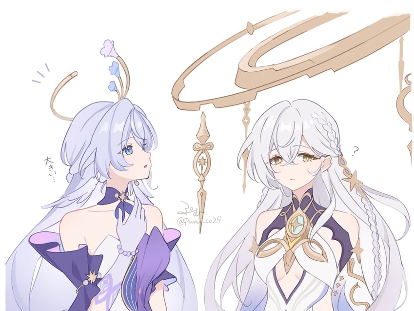robin and istaroth (genshin impact and 3 more) drawn by pumu_(pumu_co29)