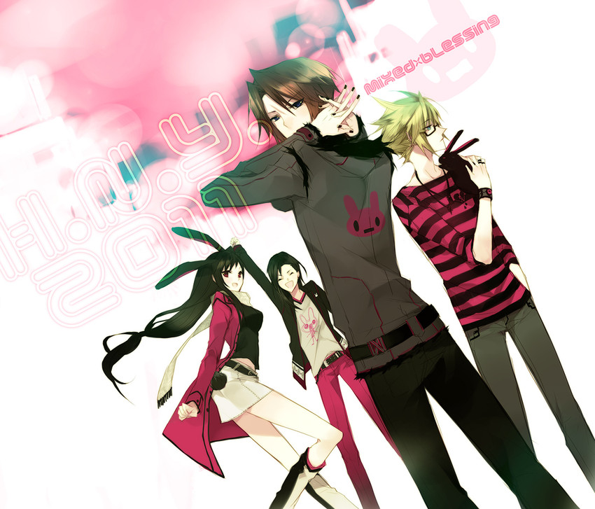tifa lockhart, cloud strife, squall leonhart, and laguna loire (final fantasy and 4 more) drawn by omix