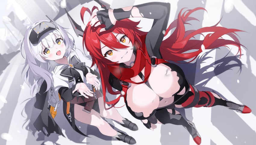 red hood and snow white (goddess of victory: nikke) drawn by gogoco