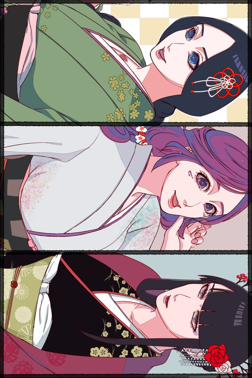 unohana retsu, shutara senjumaru, and hikifune kirio (bleach) drawn by strikek-lvvjm27