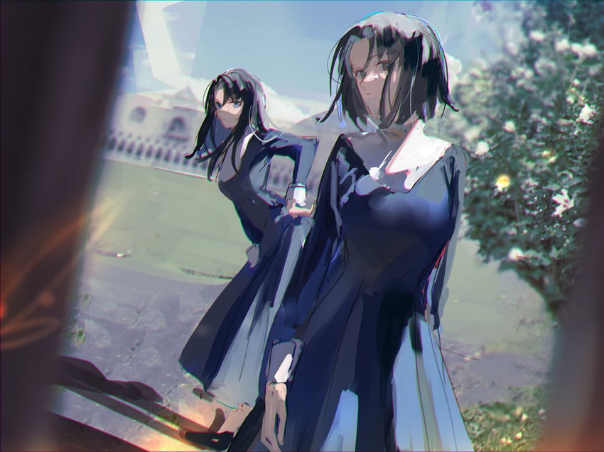 ryougi shiki and kokutou azaka (kara no kyoukai) drawn by ubwmitekure