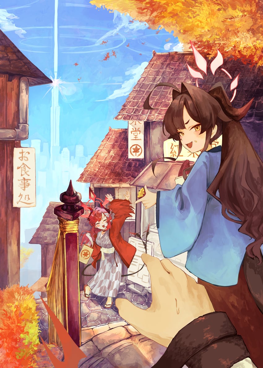 sensei, kasumi, and megu (blue archive and 1 more) drawn by shimeji_take