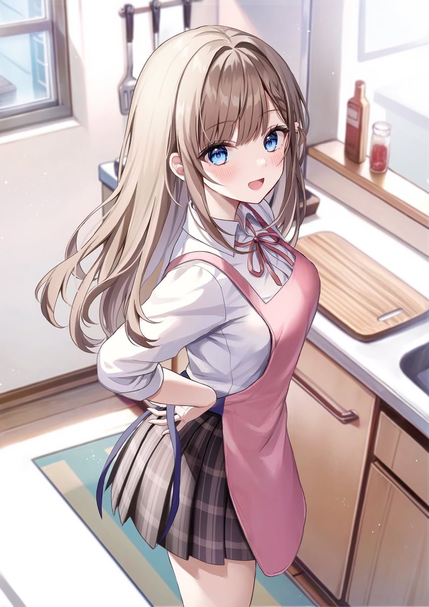 shiratori aoi (kutabire salaryman no ore 7nenburi ni saikai shita bishoujo jk to dousei wo hajimeru) drawn by parum39