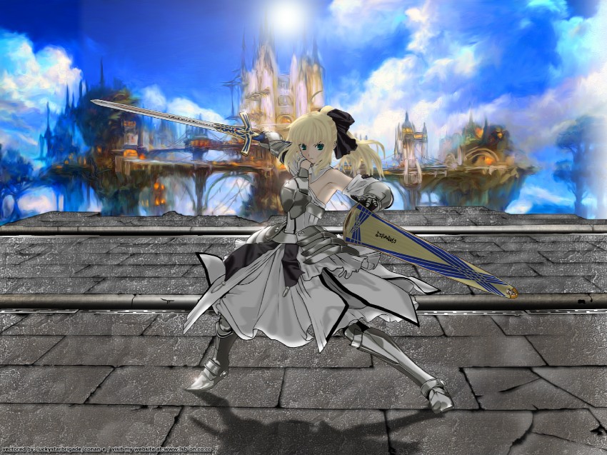 artoria pendragon and saber lily (fate and 1 more)