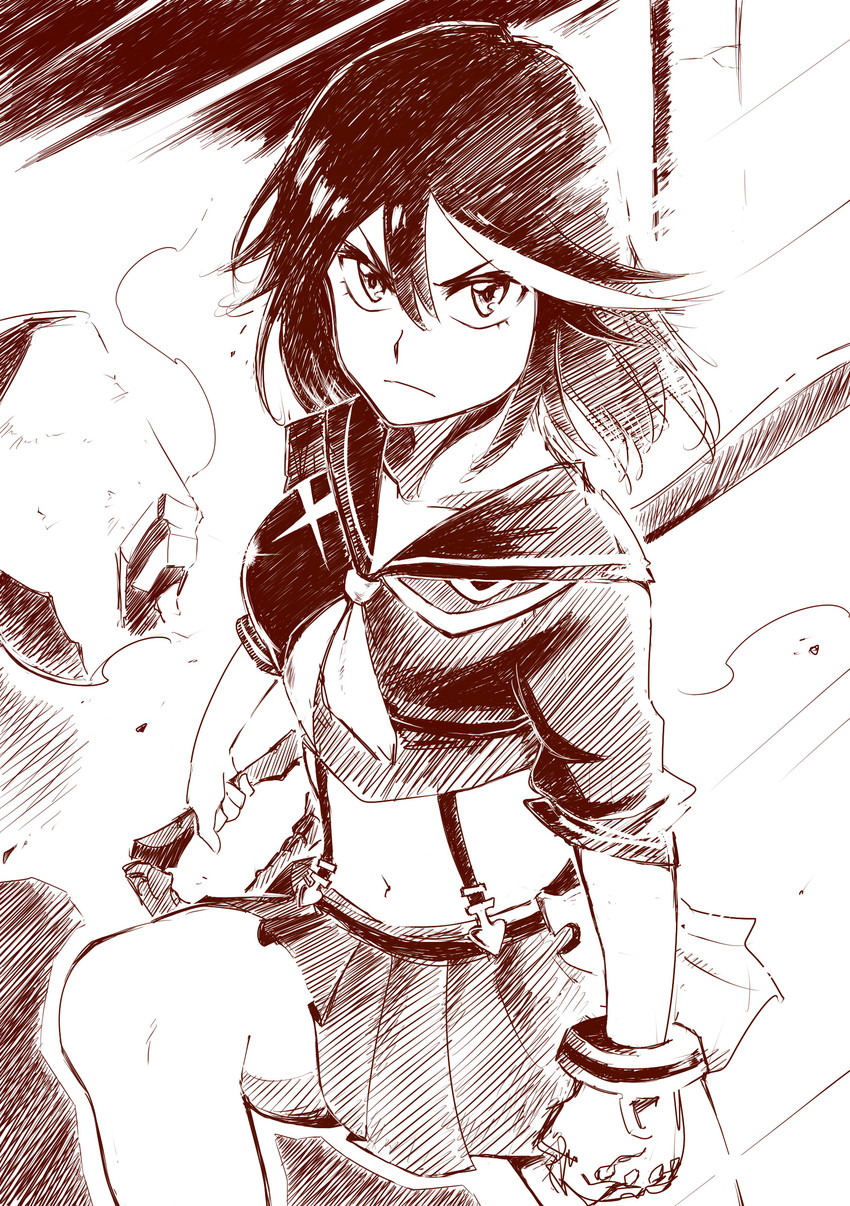 matoi ryuuko and senketsu (kill la kill) drawn by peter_lau