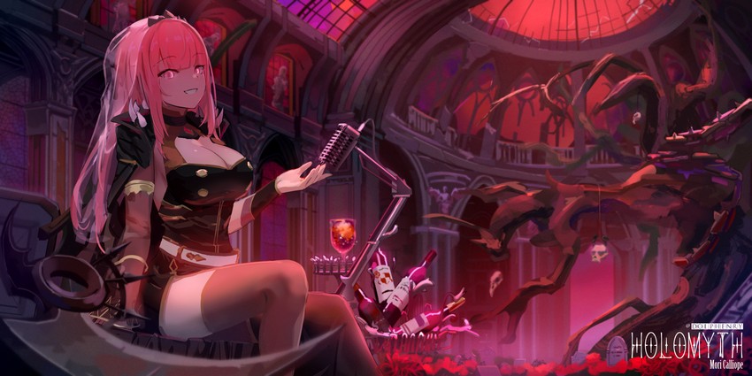 mori calliope (hololive and 1 more) drawn by dolphenry