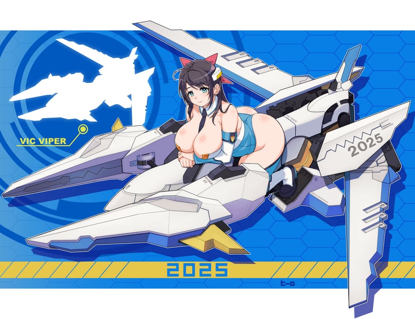 vic viper and aoba anoa (original and 3 more) drawn by hero_(do-belman)
