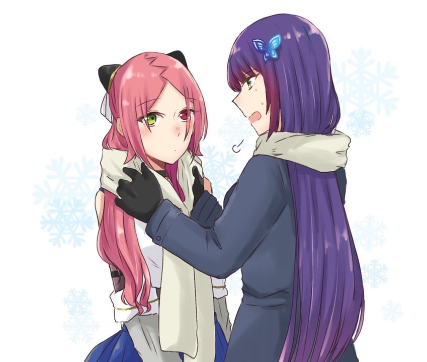 funada kiito and shiba tomoshibi (assault lily) drawn by nigari_(ngari_0115)