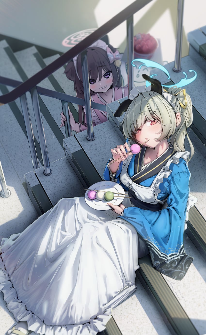 shizuko and umika (blue archive) drawn by amamami_prime