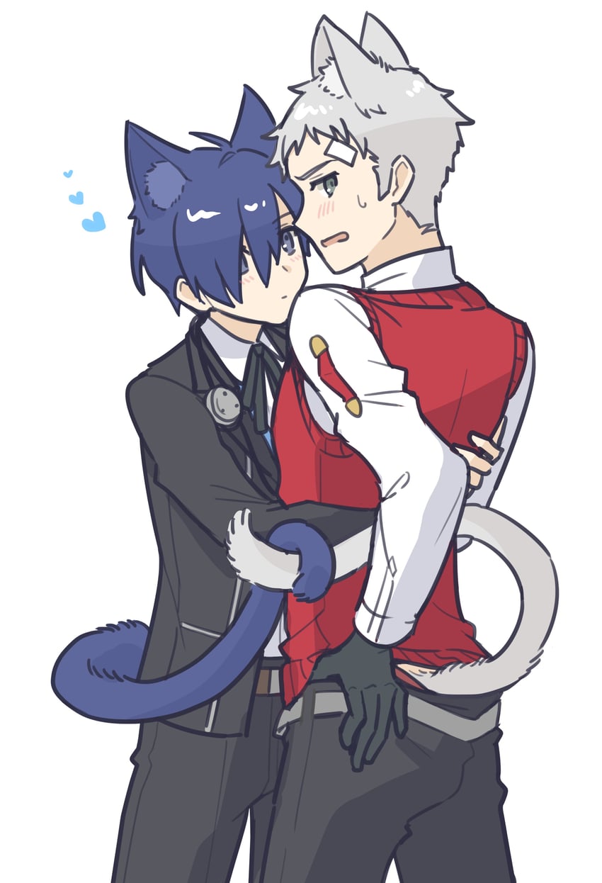 yuuki makoto and sanada akihiko (persona and 1 more) drawn by po_su_su
