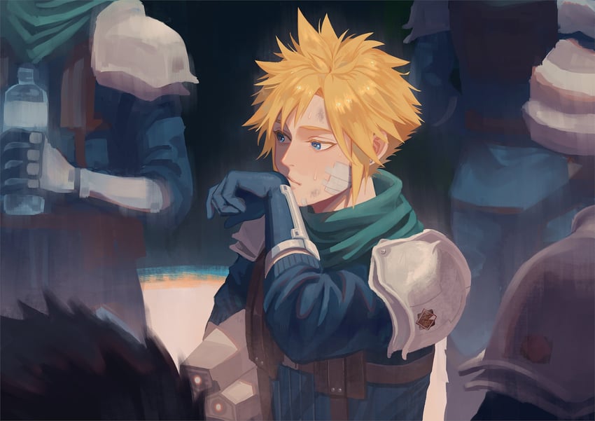 cloud strife and zack fair (final fantasy and 2 more) drawn by ho_fan