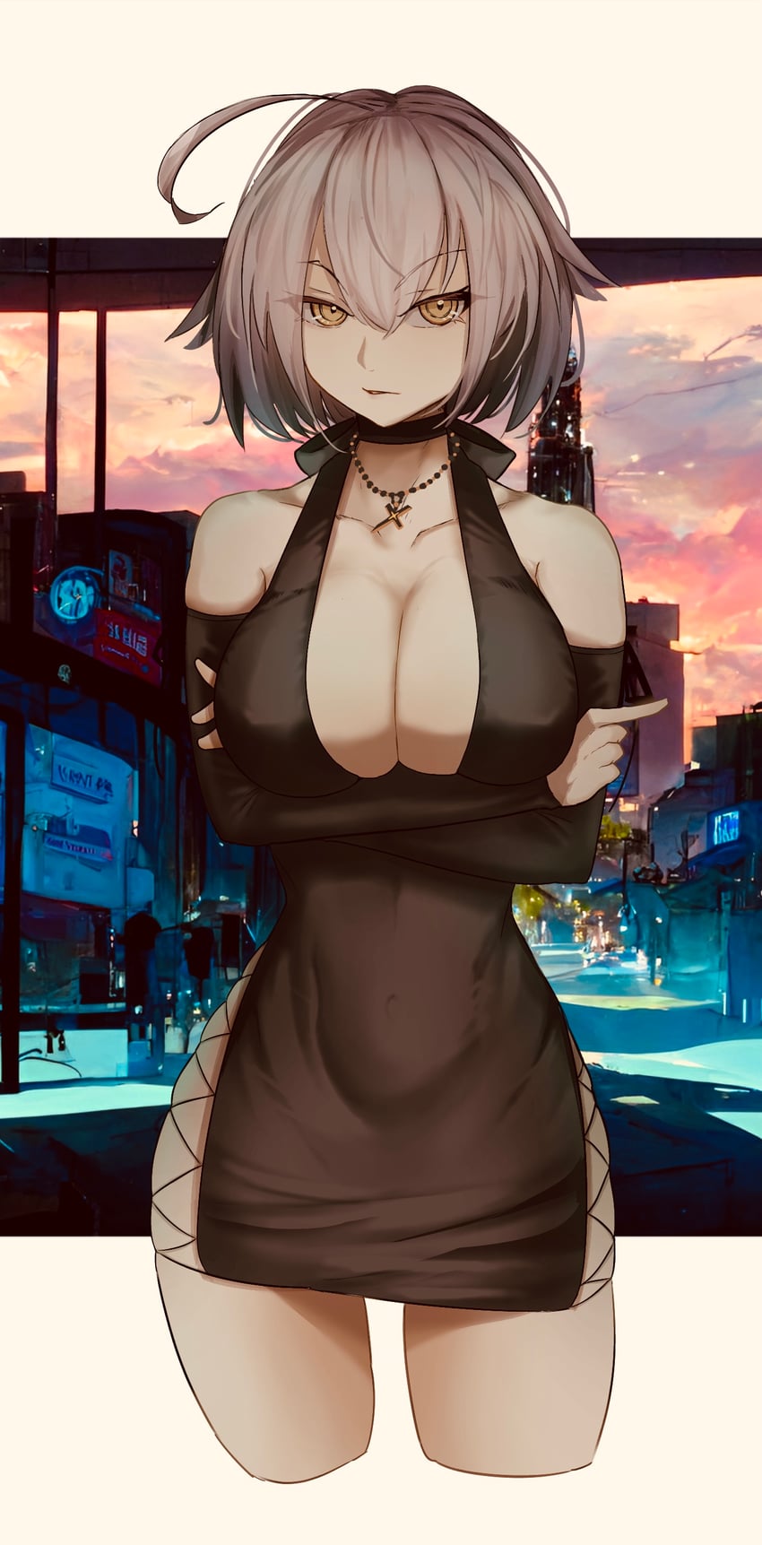 jeanne d'arc alter (fate and 1 more) drawn by chadzuke_meshi