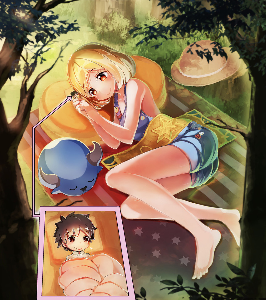 fujimaru ritsuka, paul bunyan, and babe (fate and 1 more) drawn by inzanaki