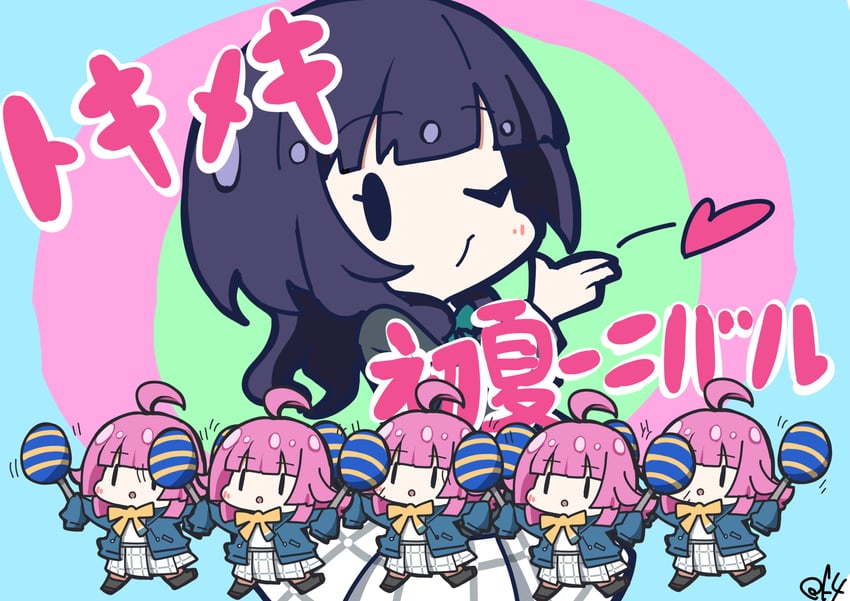 tennoji rina and asaka karin (love live! and 1 more) drawn by oofushi_ao