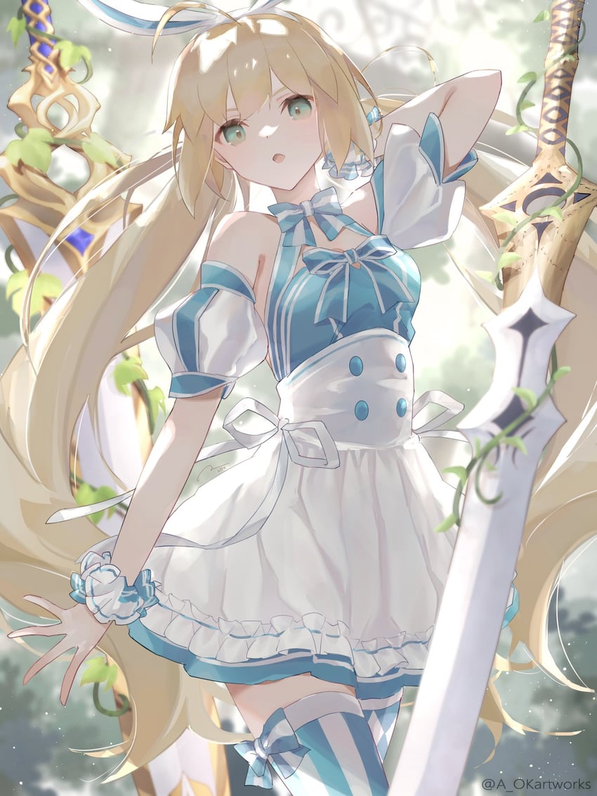 artoria pendragon and artoria caster (fate and 1 more) drawn by aopix_001