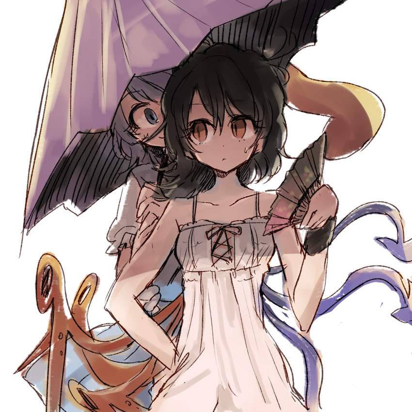 tatara kogasa and houjuu nue (touhou) drawn by hisona_(suaritesumi)