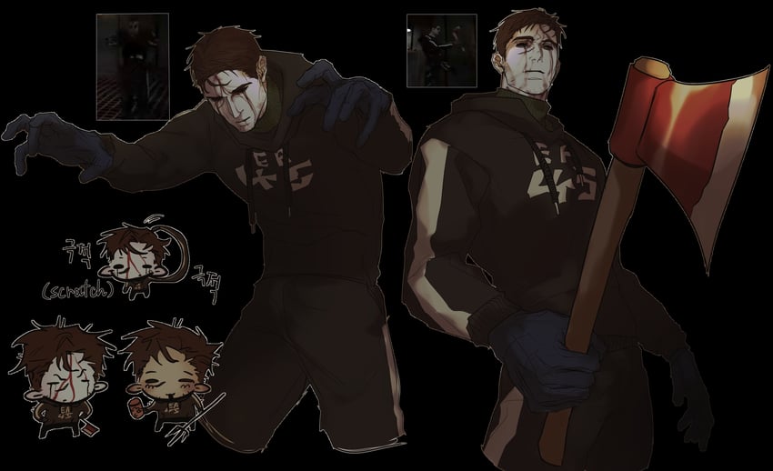 david leatherhoff and the addiction (afraid of monsters) drawn by ju-san
