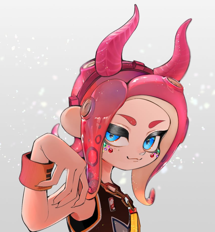 octoling player character and octoling girl (splatoon) drawn by ujijino