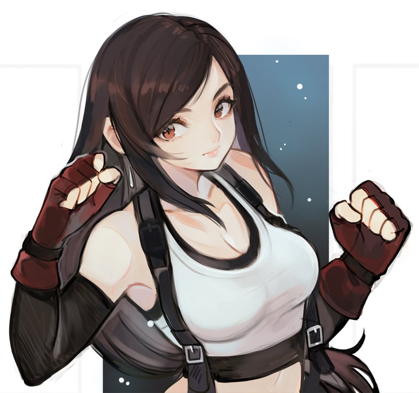 tifa lockhart (final fantasy and 2 more) drawn by alpaca_carlesi