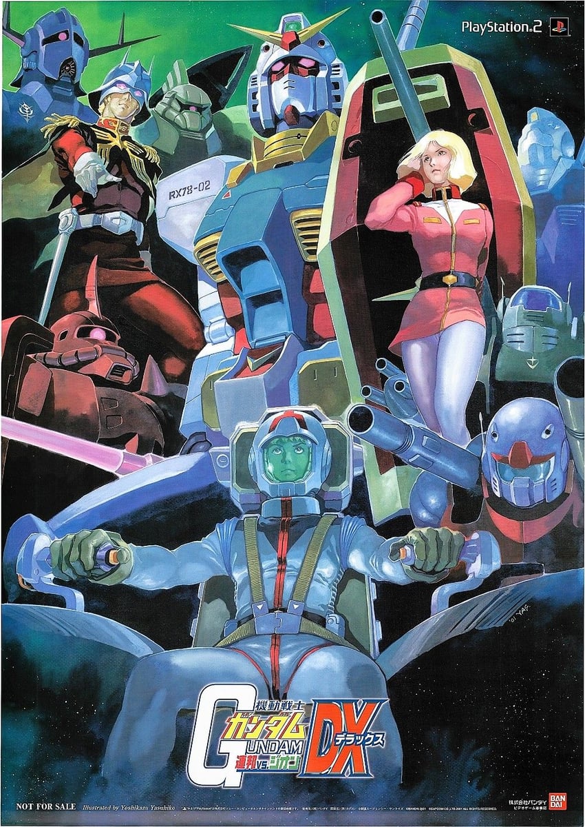 char aznable, rx-78-2 gundam, amuro ray, sayla mass, gm, and 5 more (gundam and 3 more) drawn by yasuhiko_yoshikazu