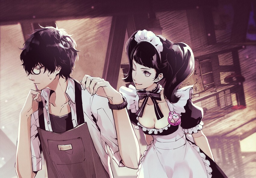 amamiya ren and kawakami sadayo (persona and 1 more) drawn by yuu_(isis7796)