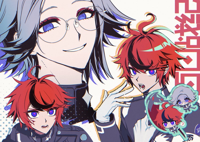 aotsuki eito and sumino takumi (the hundred line -last defense academy-) drawn by qige