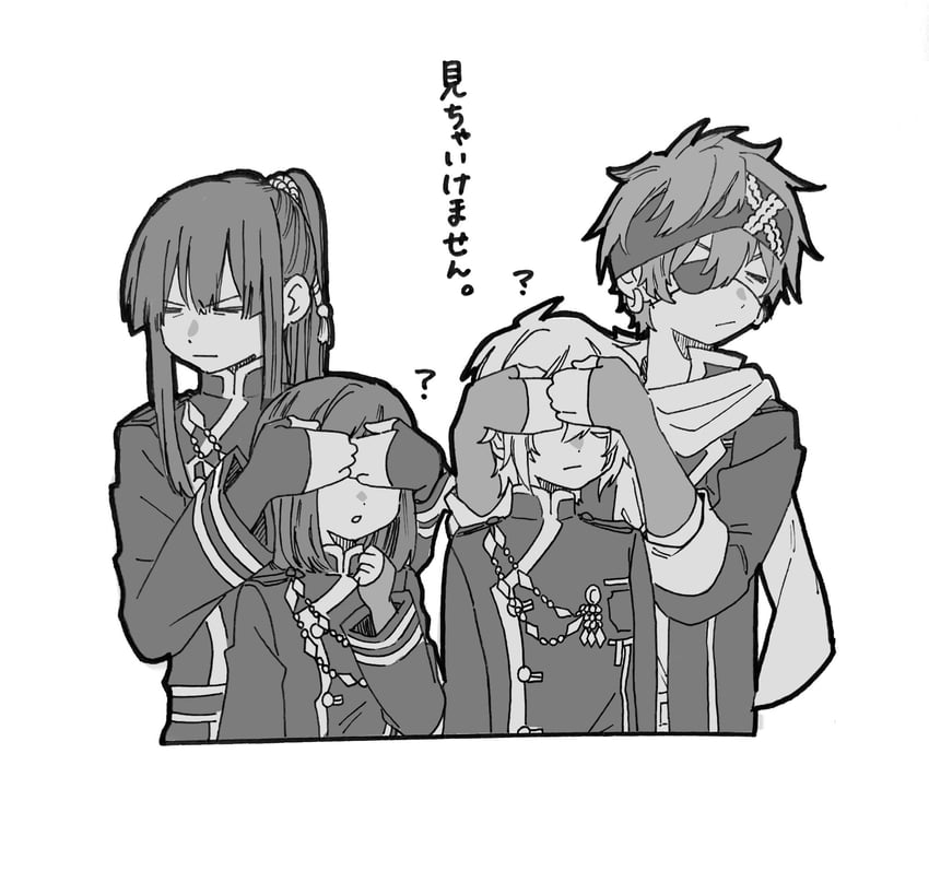 lenalee lee, allen walker, kanda yuu, and lavi (d.gray-man) drawn by richiumu