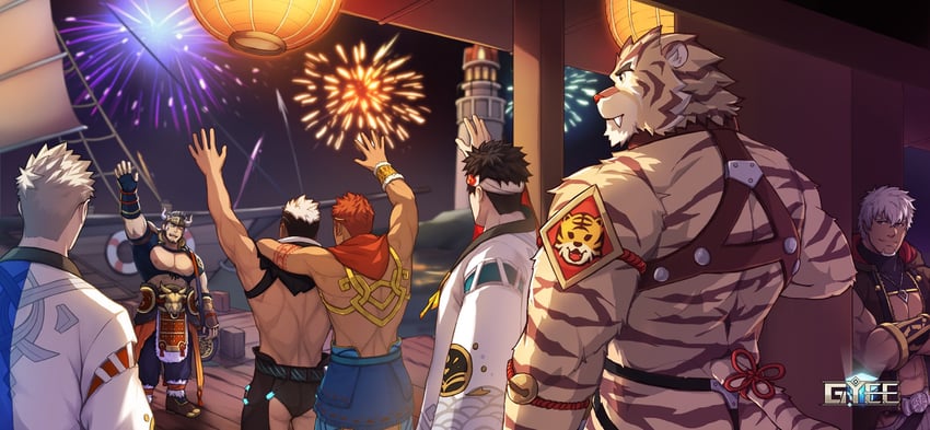 yan, kong, takashi, grancy, sven, and 2 more (gyee) drawn by zifu