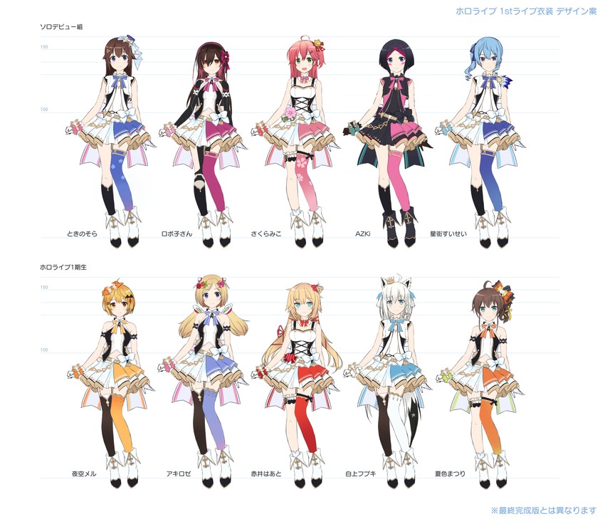 shirakami fubuki, hoshimachi suisei, sakura miko, natsuiro matsuri, akai haato, and 5 more (hololive) drawn by amagai_tarou