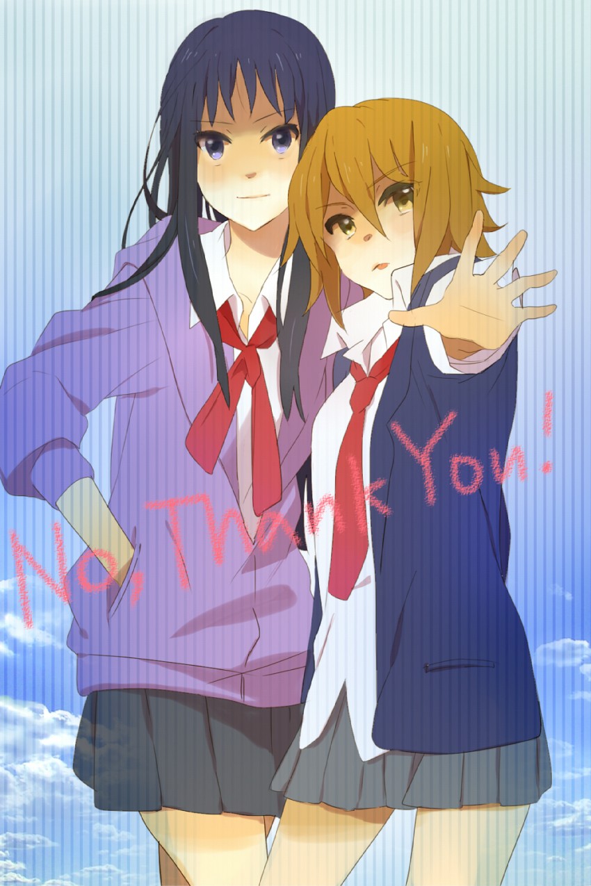 akiyama mio and tainaka ritsu (k-on!) drawn by karuha