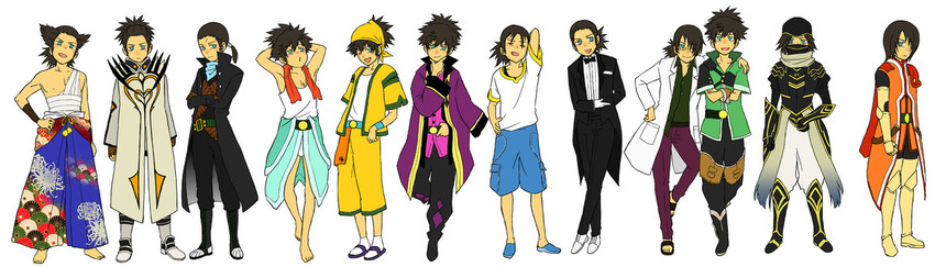 raven, mishima heihachi, schwann oltorain, ricardo soldato, and van grants (tales of and 4 more) drawn by azumakenji