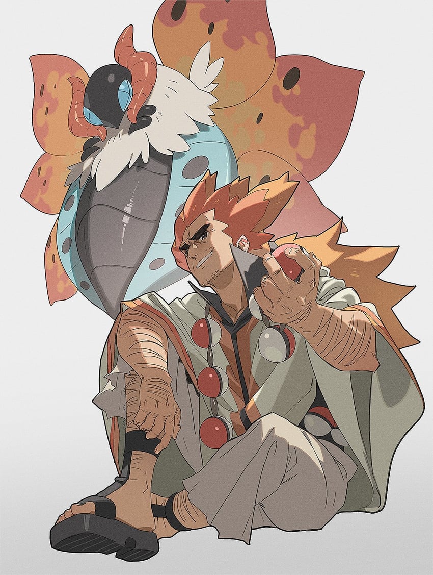 volcarona and alder (pokemon and 1 more) drawn by daniel_deng