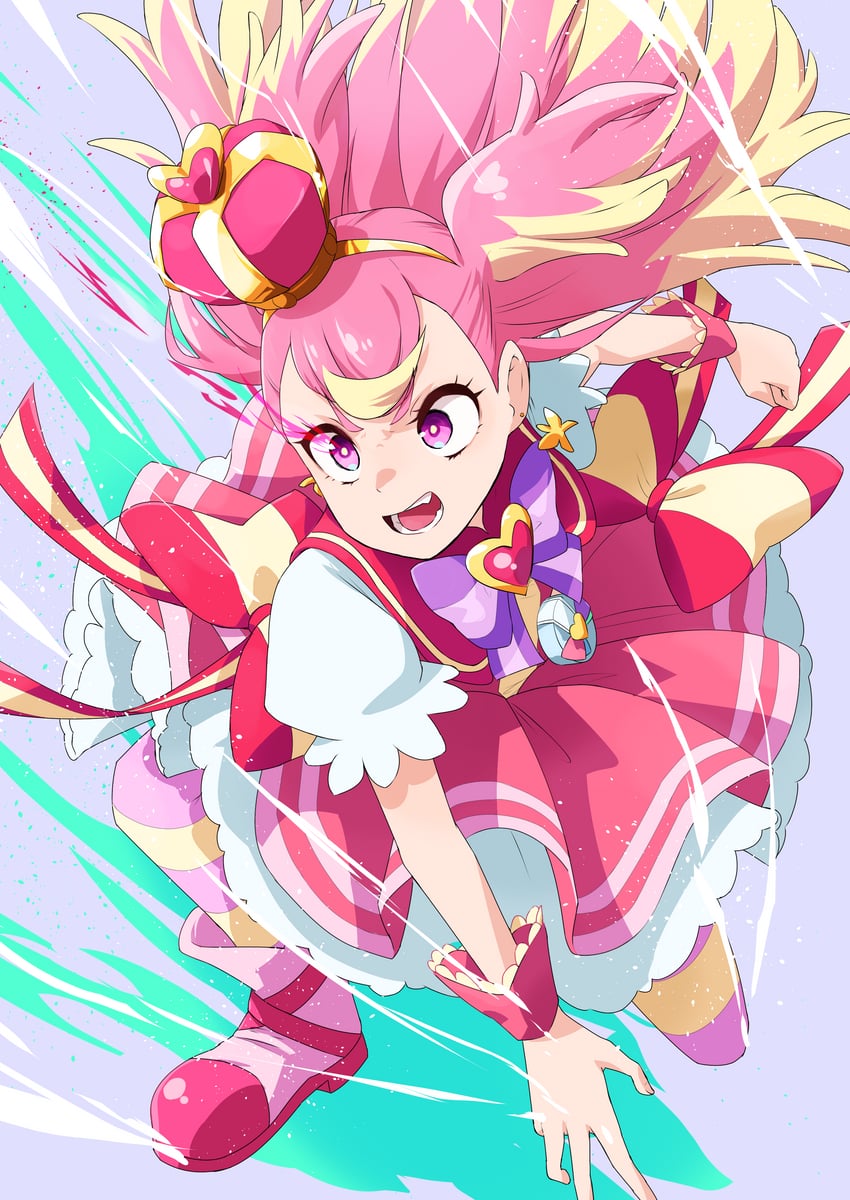 inukai komugi and cure wonderful (precure and 1 more) drawn by keijirou_(mukunozaltusou)